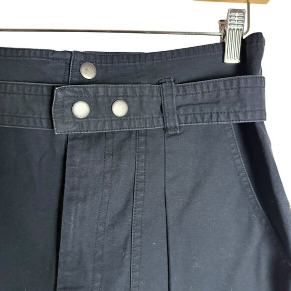 Isabel Marant Kalosco Belted Cotton Pleated High Waisted Shorts Midnight Small - Picture 5 of 13